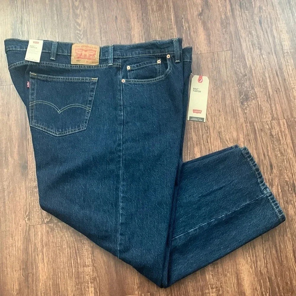 Levi’s Men’s 502 Taper Stretch Jean Dark  52 x 29 Big & Tall - Picture 1 of 8